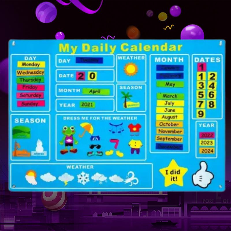 Felt Busy Board Children'S Educational Science And Education Toys Learning Board Infant Action Training Education Board