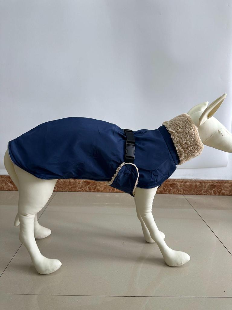 Medium & Large Dog Solid Color Fleece Turtleneck Warm Vest