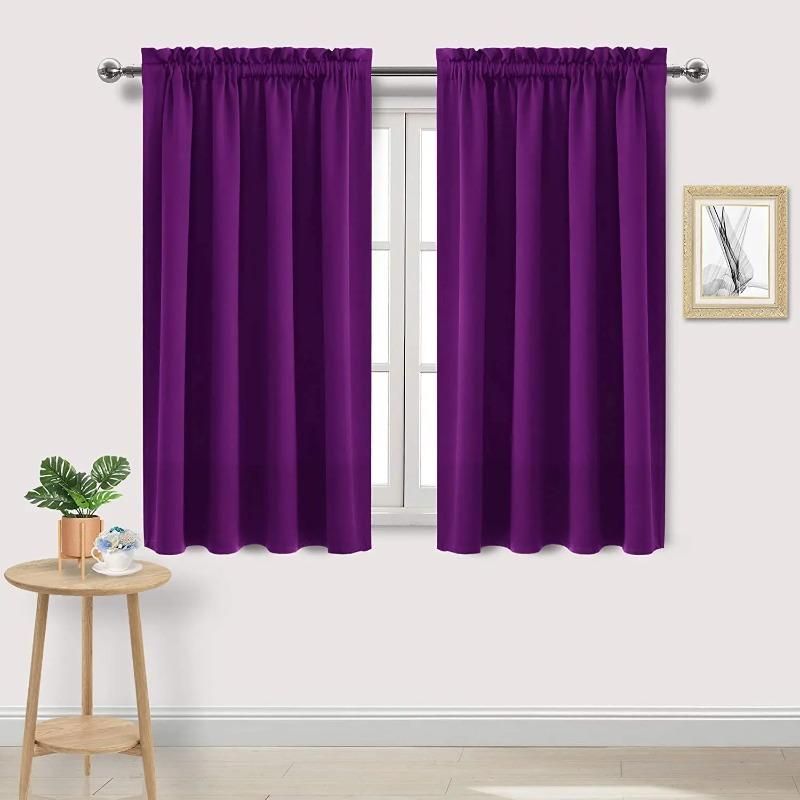 Full Shading and Sun Protection Blackout Curtains 1panel Solid Color Thicker Curtains Balckout Curtain Outdoor Curtains