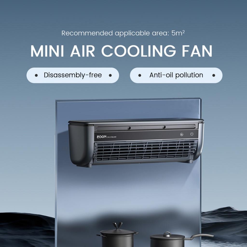 EDON E868 Wandmontage Luchtkoelventilator 20W Vermogen Snelle Koeling Eenvoudig te Installeren Bladloos Huis Keuken Airconditioning Ventilator