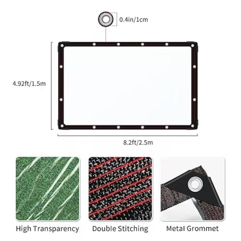 1 Stück PE Verdickt Transparent Wasserdichtes Tuch Reißfest Staubdicht Kunststoff Wachstuch Outdoor Überdachung mit Verstärkten Metallösen Geeignet