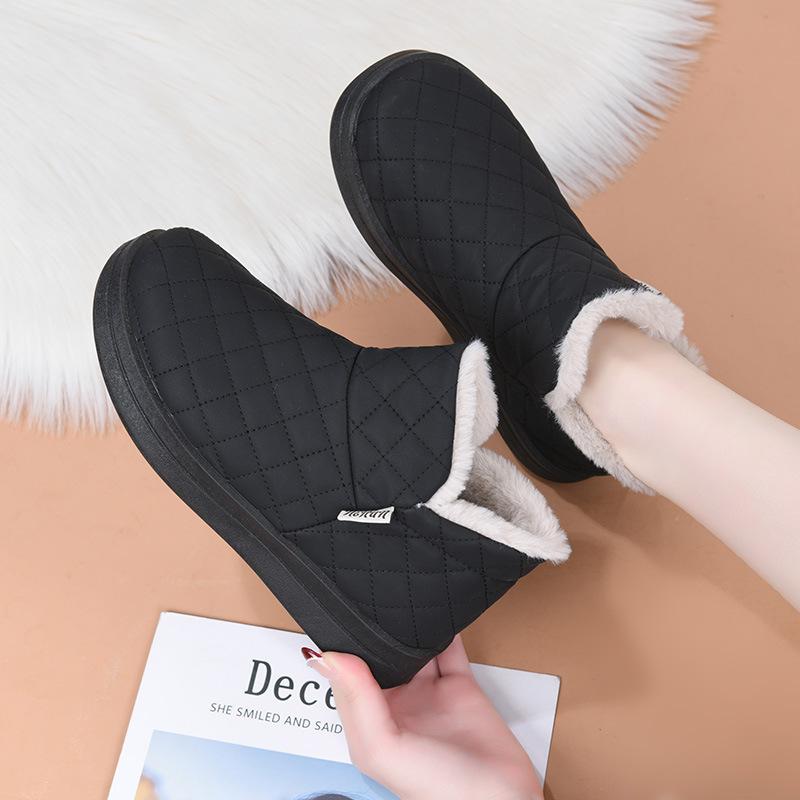 2025 New Snow Boots Winter Velvet Thickened Comfortable Warm Cotton Shoes Casual Non-slip Boots Short Women's Cotton Shoes