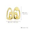 2pcs Set Hip-hop Gold Color Hollowed Hearts Zircon Inlay Stainless Steel Dental Grills for Women Men Teeth Jewelry Accessories