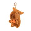 With turtle Plush Couple Keychains Rotatable Capybara Plush Doll Capybara Plush Keychain  Unisex