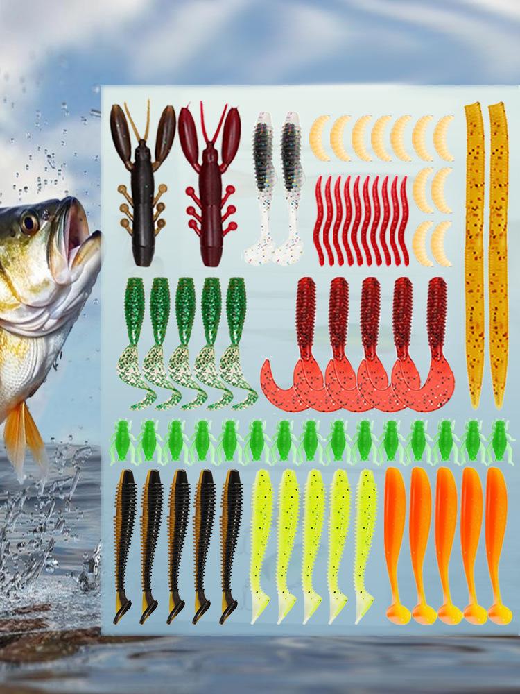 Lures 311-Piece Set Zinc Alloy Beard-Style Spinners Minnow Plugs Soft Baits Lifelike Imitations Fishing Tackle Kit River & Lake