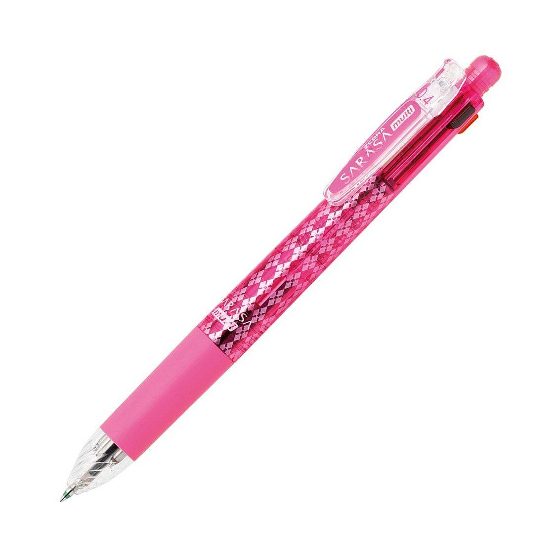 Zebra 4 Colors Sharp Sarasa Multi Pink Multi-Function Pen, + 0.4 Ink, (P-J4SAS11-P) розовый