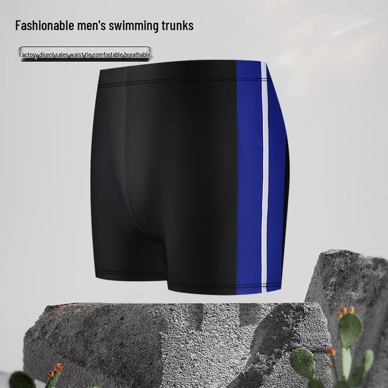 Herren Übergröße Colorblock Square Leg Badehose