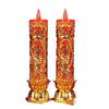Electric Buddha & God of Wealth Candle Lamp: Plug-in, Everlasting Light, Home Decor for Attracting Wealth and Treasures.