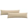Sofa Cushions 2 Pieces Cream 145 X 40 Cm Fabric