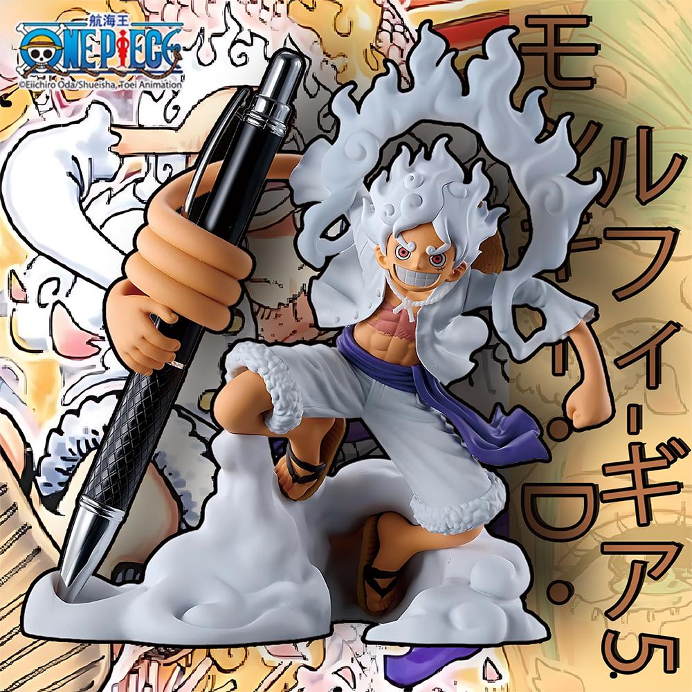 1 Stück Offizieller One Piece Nika Luffy Schreibtisch Stiftehalter Figur Ornament Bestes Geschenk für Ostern/Valentinstag Ein Muss für Anime-Fans.