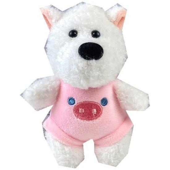 Cute Drag-out West Highland Puppy Plush Doll Children's Gift Three-inch Gift Doll Pendant