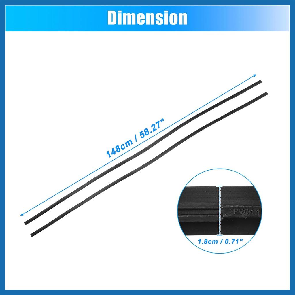 2 Pcs Left Right Roof Drip Weatherstrips for Toyota Yaris Sedan 2007-2012 No.7555152160/7555252140 Left Right Side Roof Top Trim Rubber Item