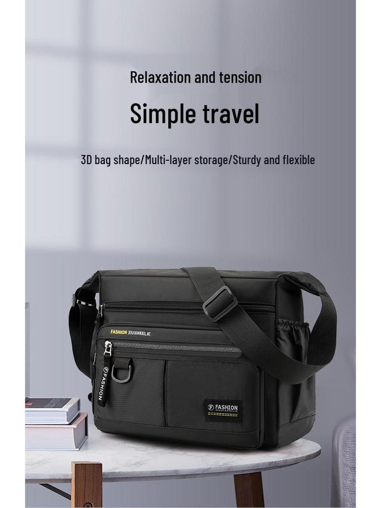 Herren Wasserabweisende Oxford-Stoff Umhängetasche - Großes Fassungsvermögen Outdoor Reise- und Business-Rucksack