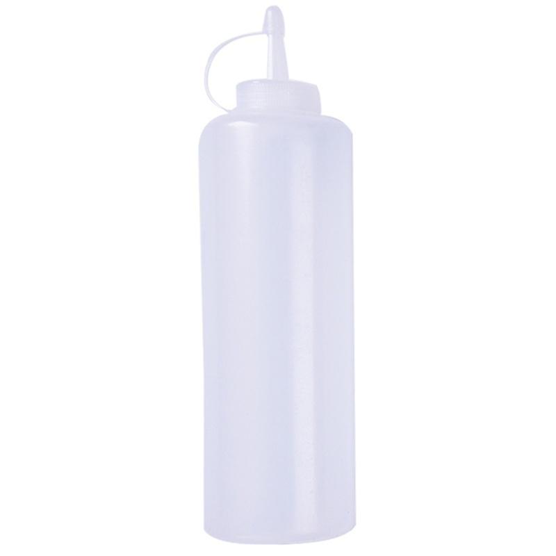 6-24OZ Plastic Squeeze Bottle Condiment Dispenser Mustard Ketchup Sauce Vinegar