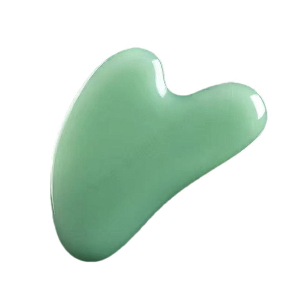 Natural Jade Scraping Board Face & Body Gua Sha Massage Brush Heart Shaped Massager Scrapers Tools For Face Neck Back Body