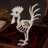 Realistische Tierknochen Halloween Hahnenstatue, Harz Hühnerknochen Figur für Hof Rasen, Lebensgroß Gruselige Außen Garten Dekoration Spukhaus
