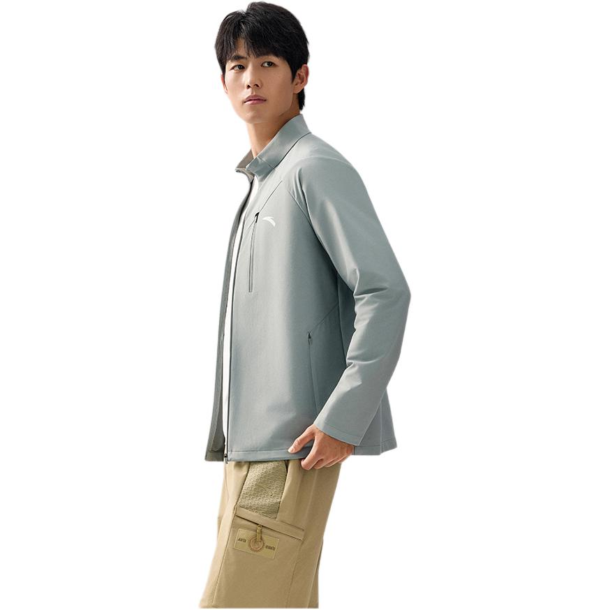 Anta Training Series Simple Casual Versatile Comfortable Stand Collar Fashion Sports Jacket Men Jacket 952537612-2