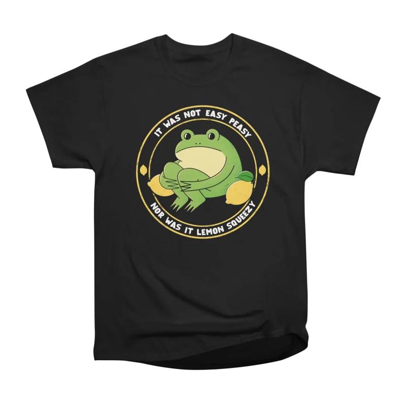 

Men Casual Shirts Short Sleeves LEMON SQUEEZY Black Tees Oversized T-shirts S чёрный