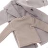 1/12 Male Action Figure Clothes Overcoat Costume Miniature with Long Sleeve Backing Shirt