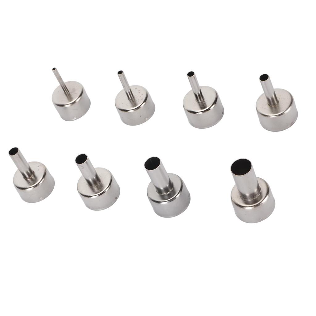 8pcs Heat Gun Nozzles Professional Hot Air Gun Soldering Station Nozzle Tool for 850 850A 852 852D 852D Air Pump Hot Air Welding Station