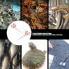 Eel Kitchen Accessories Red Handle Stainless Steel Multifunction Antislip Clip Sea Eel Tongs Fishing Catching Tool Tooth