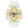 Female Elecrtonic Watch Middle School Student Sports Double Watch Temperament Wristwatch
