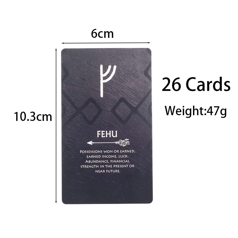 Tarocchi Rune Oracolo Mazzo 26 Carte 10*6.3cm Gioco da Tavolo per Illuminazione e Trasformazione della Vita