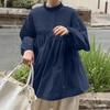 ZANZEA Camicetta casual da donna a maniche lunghe con scollo rotondo e tinta unita