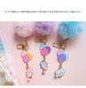 [BT21] Solomon Shoji Metal Dangle Keychain, Fur Keyring with Balloon Design, Fluffy, Baby, Cute, Chibi, Gift (RJ)