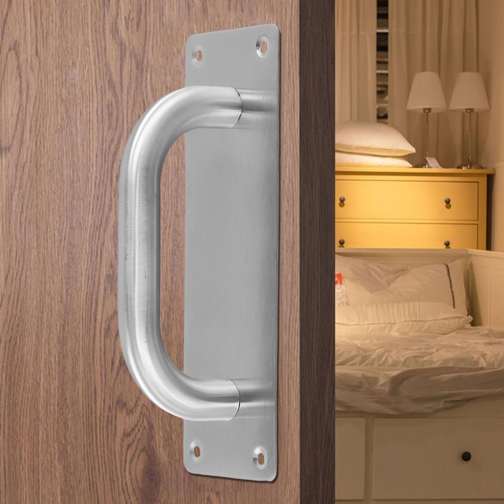 Sliding Door Handle Stainless Steel Pull Push Door Handle For Gate Toilet Door Handle Furniture Knobs Hardware Pull