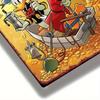 1pc Donald Duck & Scrooge McDuck Treasure Hunt Metal Wall Art - 20.32x30.48 Cm Iron Decorative Plaque with Pre-Drilled Holes, Vi