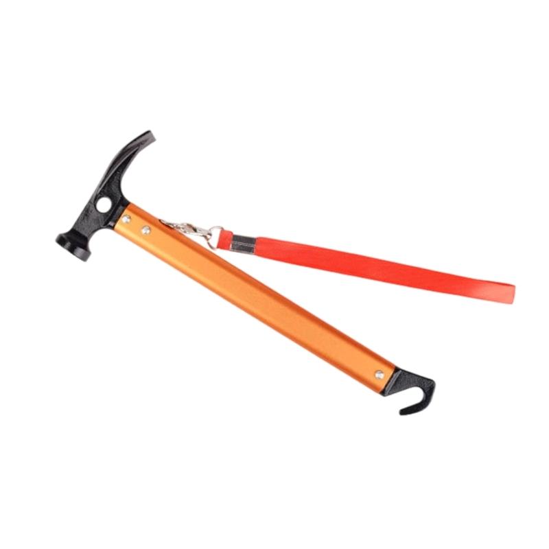

Camping Tent Mallets Tent Peg Remover for Camping Multifunctional Camping Tent Peg Puller Stake Nails Remover Mallets помаранчевий