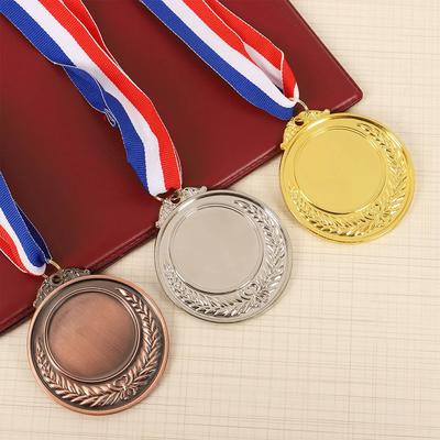 5.2cm Gold/Silver/Bronze Medal Award Medals with Neck Ribbon Sports Rewards Metal Winner Medals for Competitions Party Race