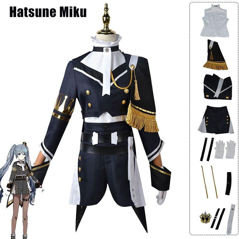 Hatsune Miku Military Costume Suit Halloween Cosplay Party Dress