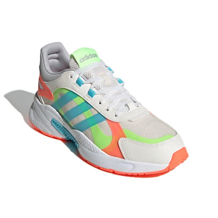 Adidas Neo Crazychaos Shadow Mesh Fabric Comfortable Thick Sole Shock Absorption Low Top Dad Shoes Men Sneakers Blue Green Orange FY5991
