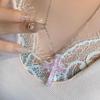 Fashionable Unique Design Zircon Cross Necklace For Women Elegant Exquisite Clavicle Chain Jewelry Birthday Party Gift