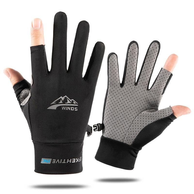 Fishing Luya Gloves Sports Ice Silk Sunscreen Men's Breathable Fitness Bike Driving Outdoor Summer Women
