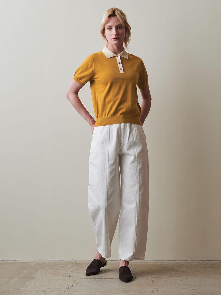 Youth United Steven Alan Bicolor Polo Collar Knit 82181990238 2300 BEIGE FREE [Beauty & Arrows] (23)
