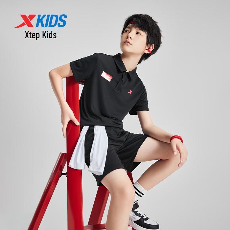 XTEP Boys' Moisture-Wicking Short Sleeve Knit Set