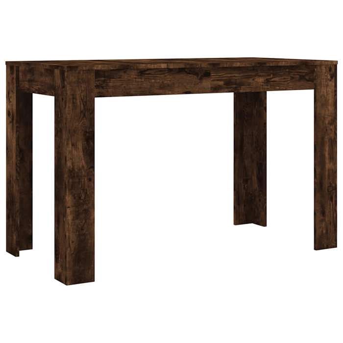 VidaXL Table à dîner chêne fumé 120x60x76 cm bois d'ingénierie, table de salle à manger, table de cuisine, table de 838189