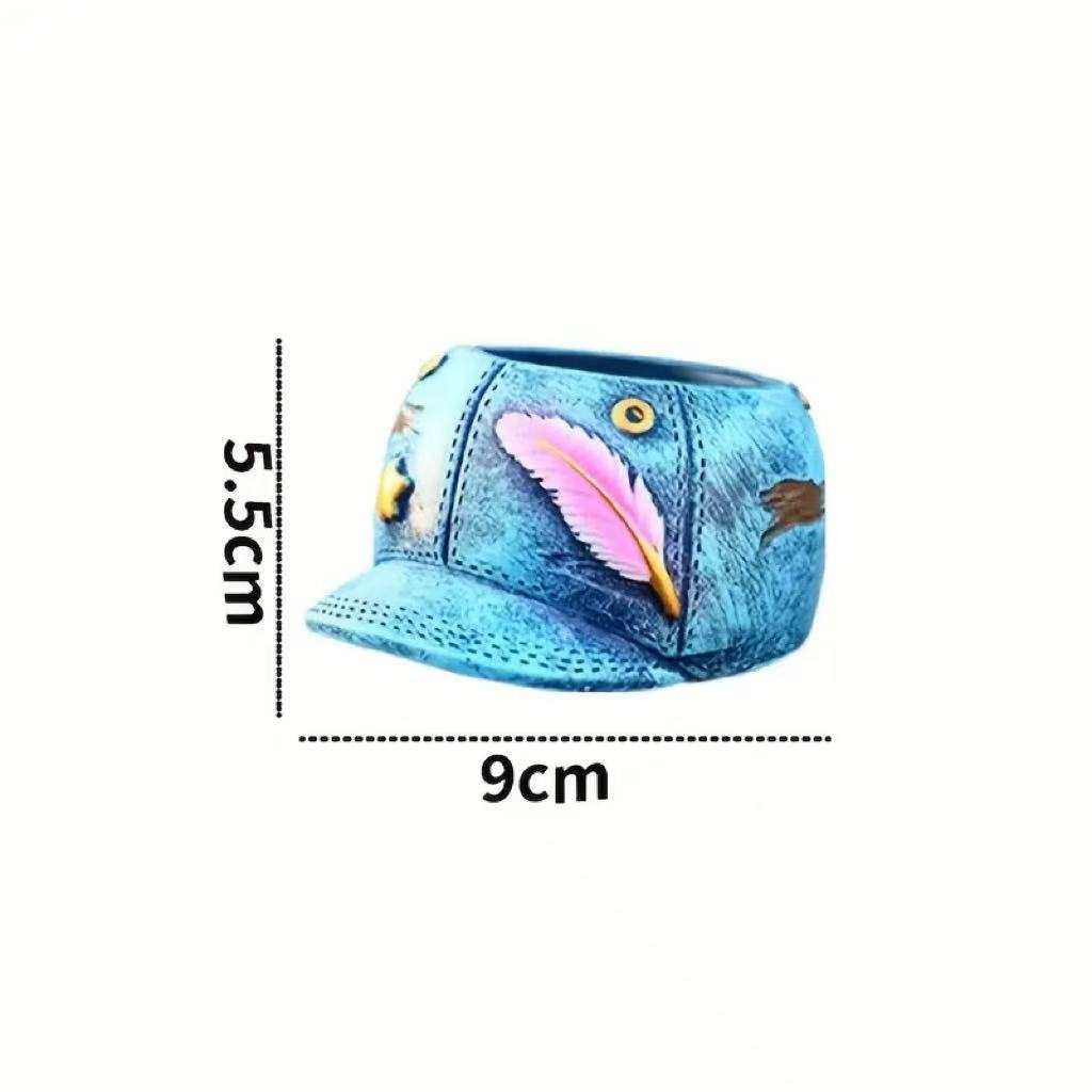 

Creative cartoon baseball cap design with succulent flower pots Living room balcony office desktop decoration ornaments 9x5.5CM