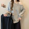 Women's Retro Black One-Shoulder Hoodie - Stylish Loose Fit for Spring & Autumn
