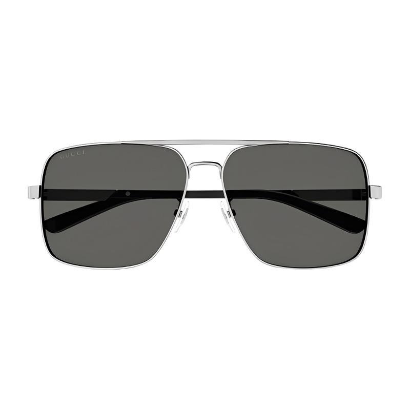 Gucci Side Pattern Decoration Alloy Rectangular Sunglasses Men's