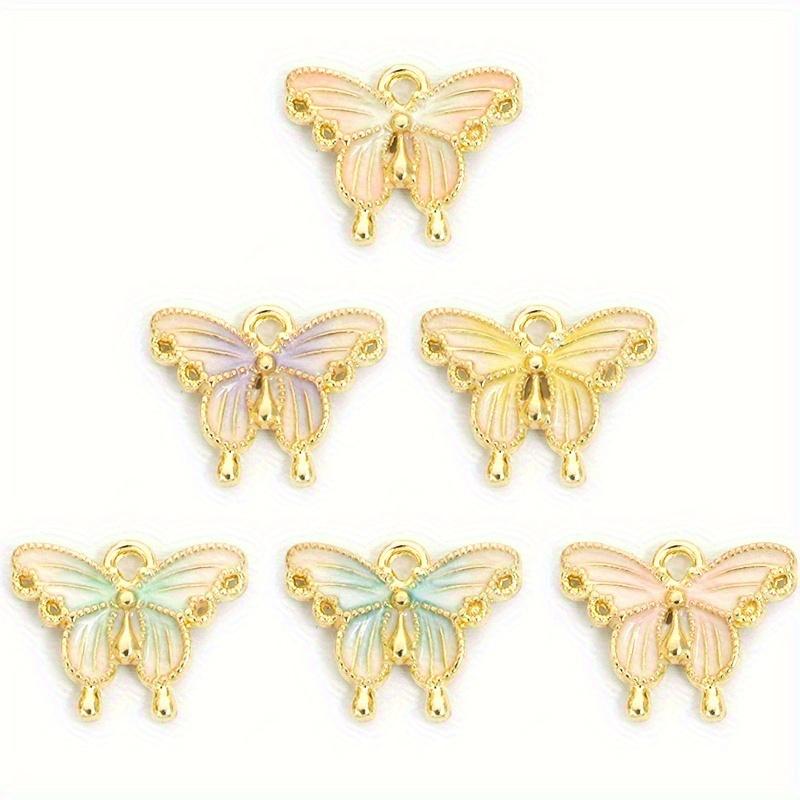 Butterfly Pendant DIY Bracelet Necklace Braided String Bead Pendant Accessory