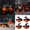 Resins Witch Hat Pumpkin Miniature Figurine Halloween Home Office Tabletop Decors Festives Shelf Display Ornament Gift