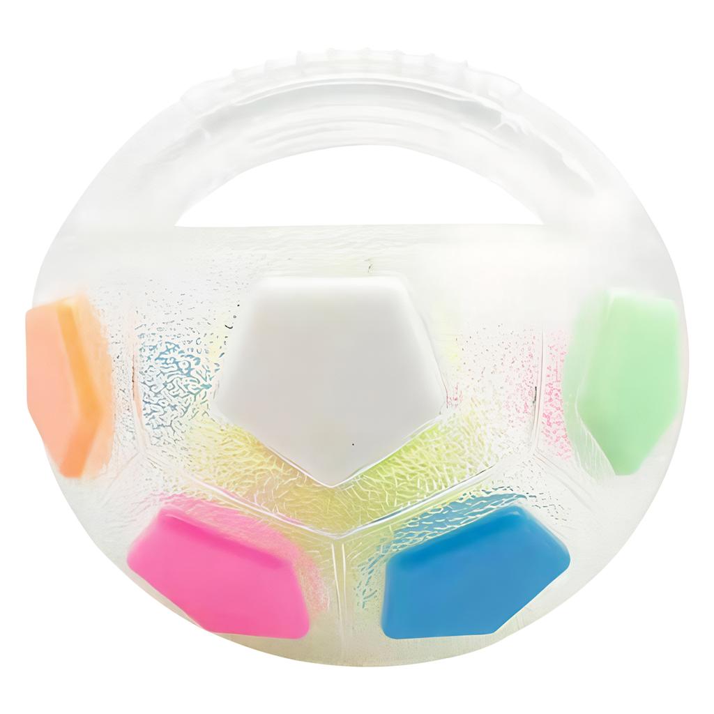 Hund Beruhigungsball mit griffigem Griff Gummi Fußballform Haustier Hundespielzeug Interaktiver Quietsch-Haustierfußball für mittelgroße bis große Hunde