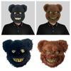 Scary Halloween Mask Realistic Bloody Bear Mask Cosplay Bloody Plush Bunny Mask  Men