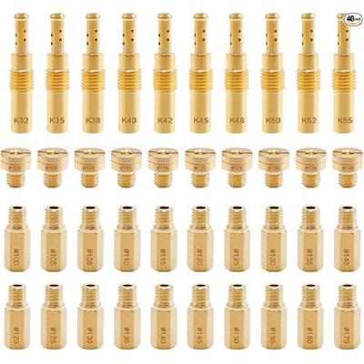 25 Stück Vergaser Hauptdüsen-Kit Ersatz für VM22 VM24 VM26 Vergaser 40 Stück