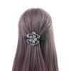 Acrylic Female Girls Rhinestone Hair Claw Flower Duckbill Clip Ponytail Holder Hair Accessories