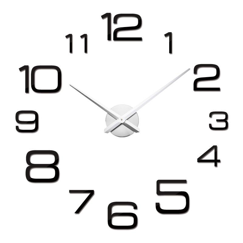 

Большие настенные часы-зеркало для гостиной, Креативные художественные часы, Домашний DIY, Мода личности, Простое зеркало, 1 м